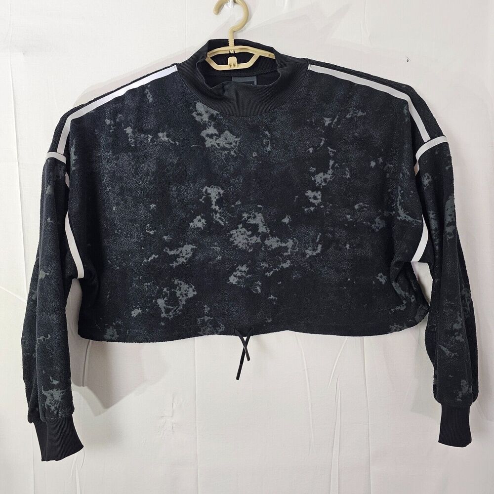 Nike Sweater Womens Large‎ Black Sportswear City Ready Fleece Cropped Sweatshirt